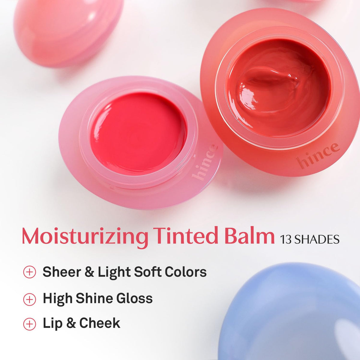 HINCE Raw Glow Dewy Ball texture close-up highlighting smooth jelly-balm for effortless blend