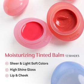 HINCE Raw Glow Dewy Ball texture close-up highlighting smooth jelly-balm for effortless blend