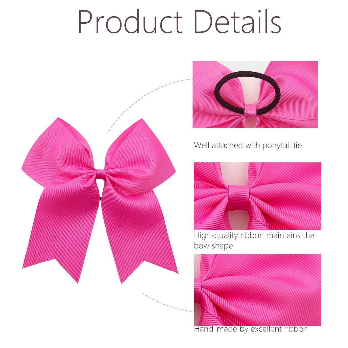 Hipcheer wrapped elastic detail showing fabric-covered tie for hair protection
