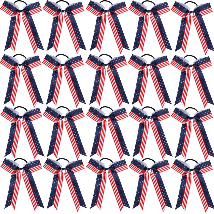 Hipcheer front packaging showing 20 collegiate bows and ready-to-wear convenience