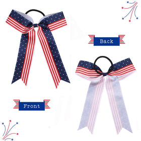 Hipcheer group of cheerleaders wearing bows showing coordinated team spirit