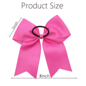 Hipcheer bow held in hand to show 8-inch scale and visible size benefit