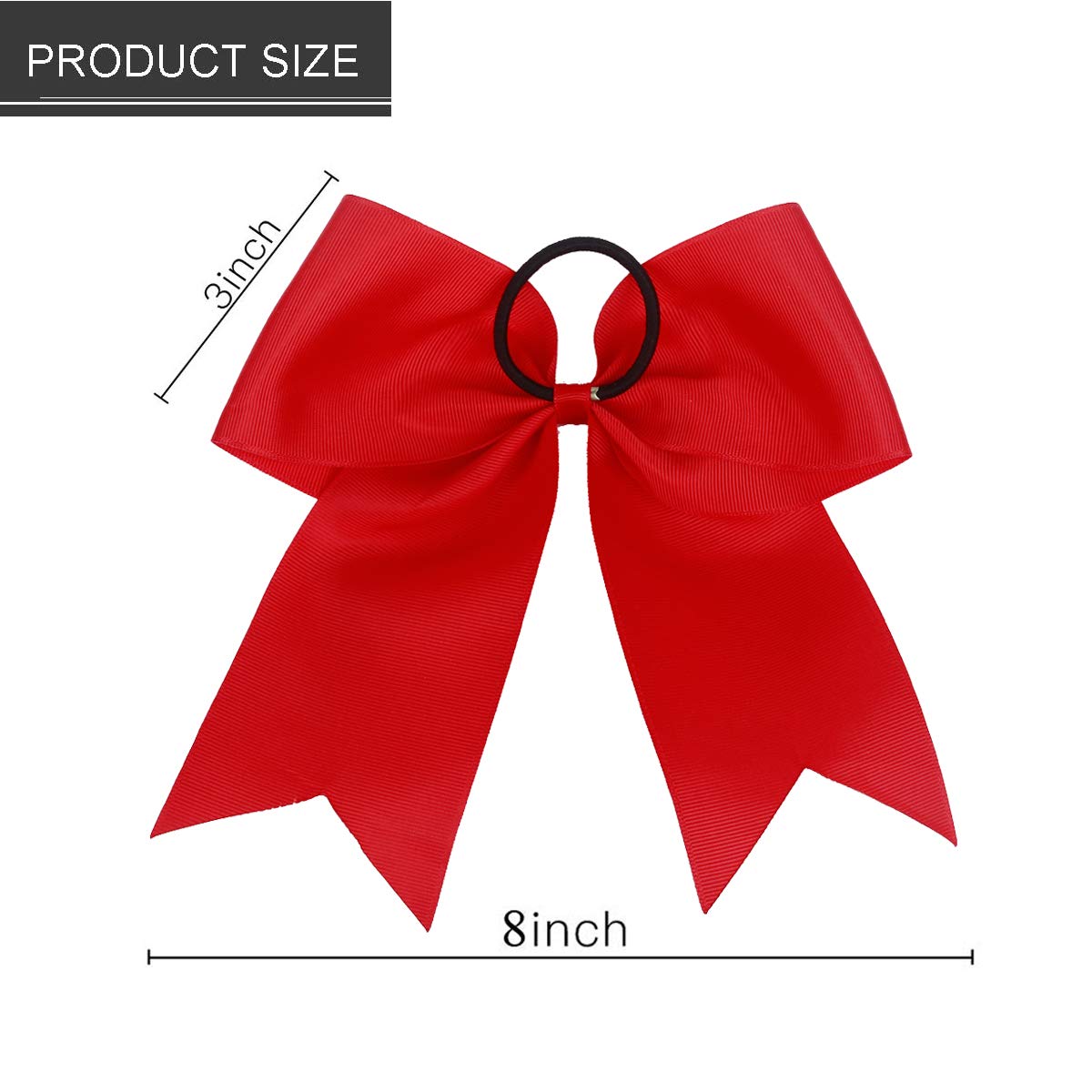 Hipcheer size comparison with ruler showing 8-inch bow scale for clear expectations