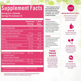 HiPlus ingredients label close-up displaying key nutrients and allergen information