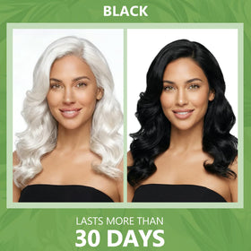 HIS&HERCHOICE application on dry hair demonstrating simple at-home use benefit
