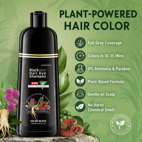 HIS&HERCHOICE botanical ingredients display emphasizing nourishing hair-care benefit