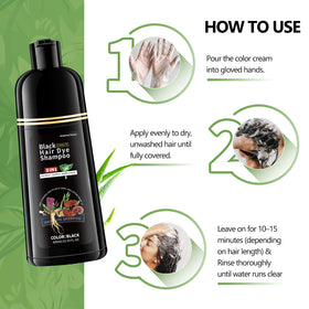 HIS&HERCHOICE label close-up with claims highlighting ammonia and paraben free benefit