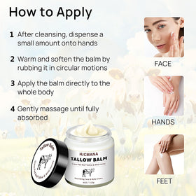 HJCMANA face usage at night showing gentle massage application and overnight nourishment benefit