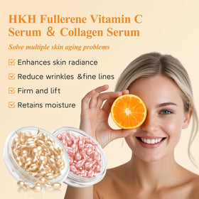 HKH capsule close-up showing silky serum texture for fast absorption