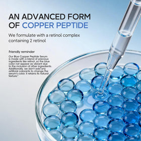HKH ingredient layout with copper peptide graphic illustrating targeted support benefit