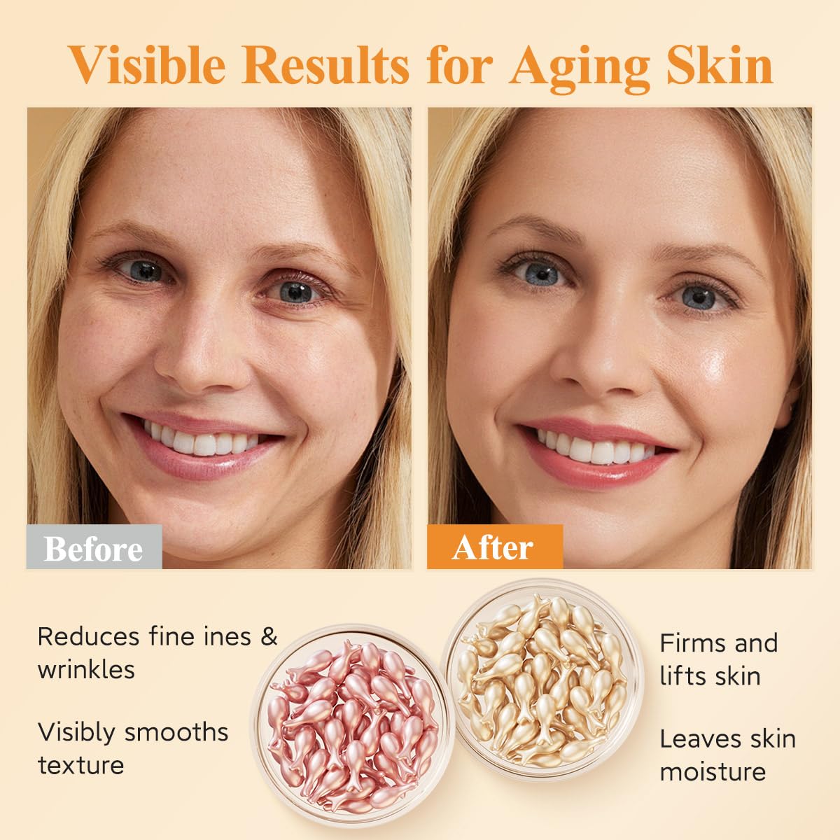 HKH retinol capsule opened at night showing smoothing and renewal aid