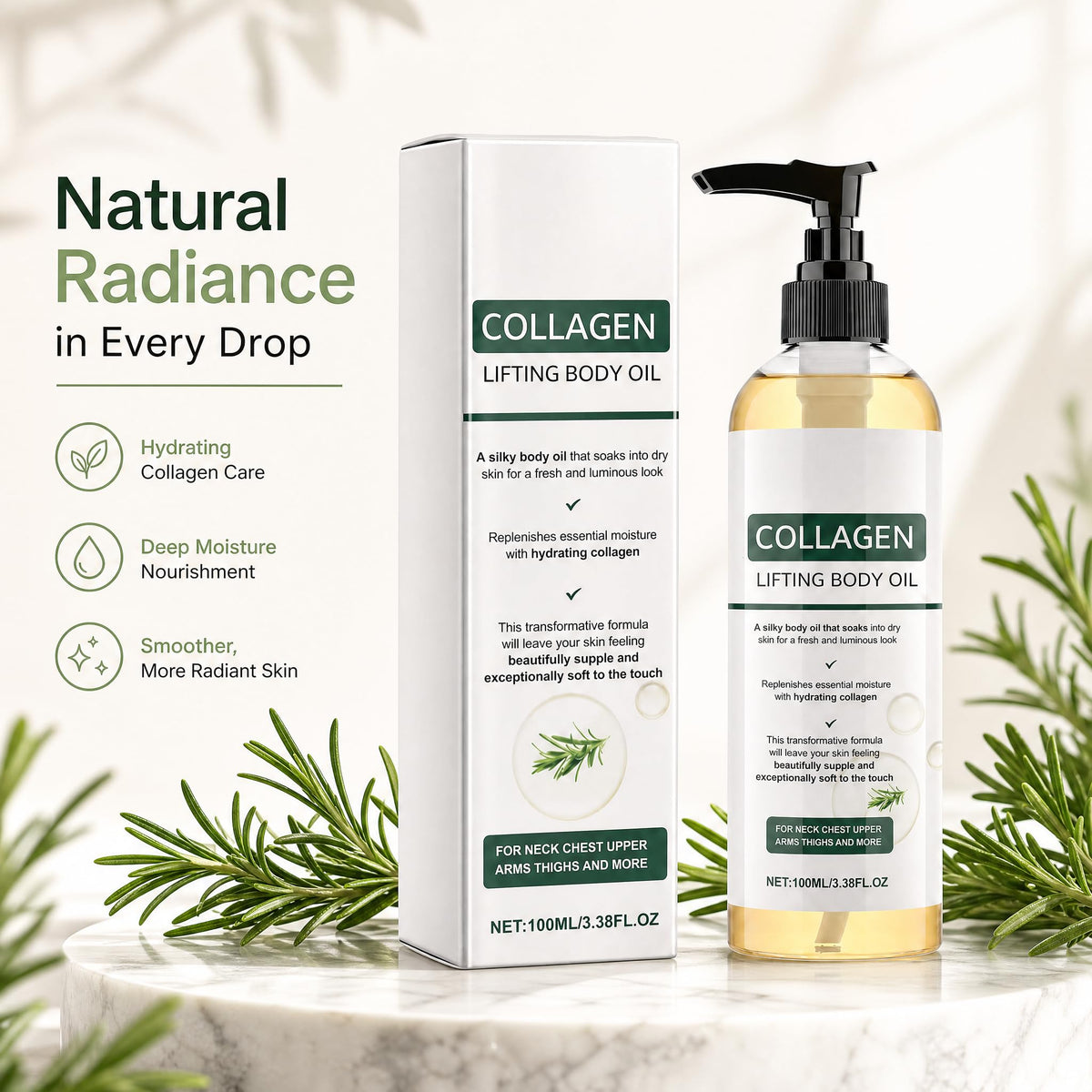 HLion ERA bottle staged in a bathroom spa setting for routine