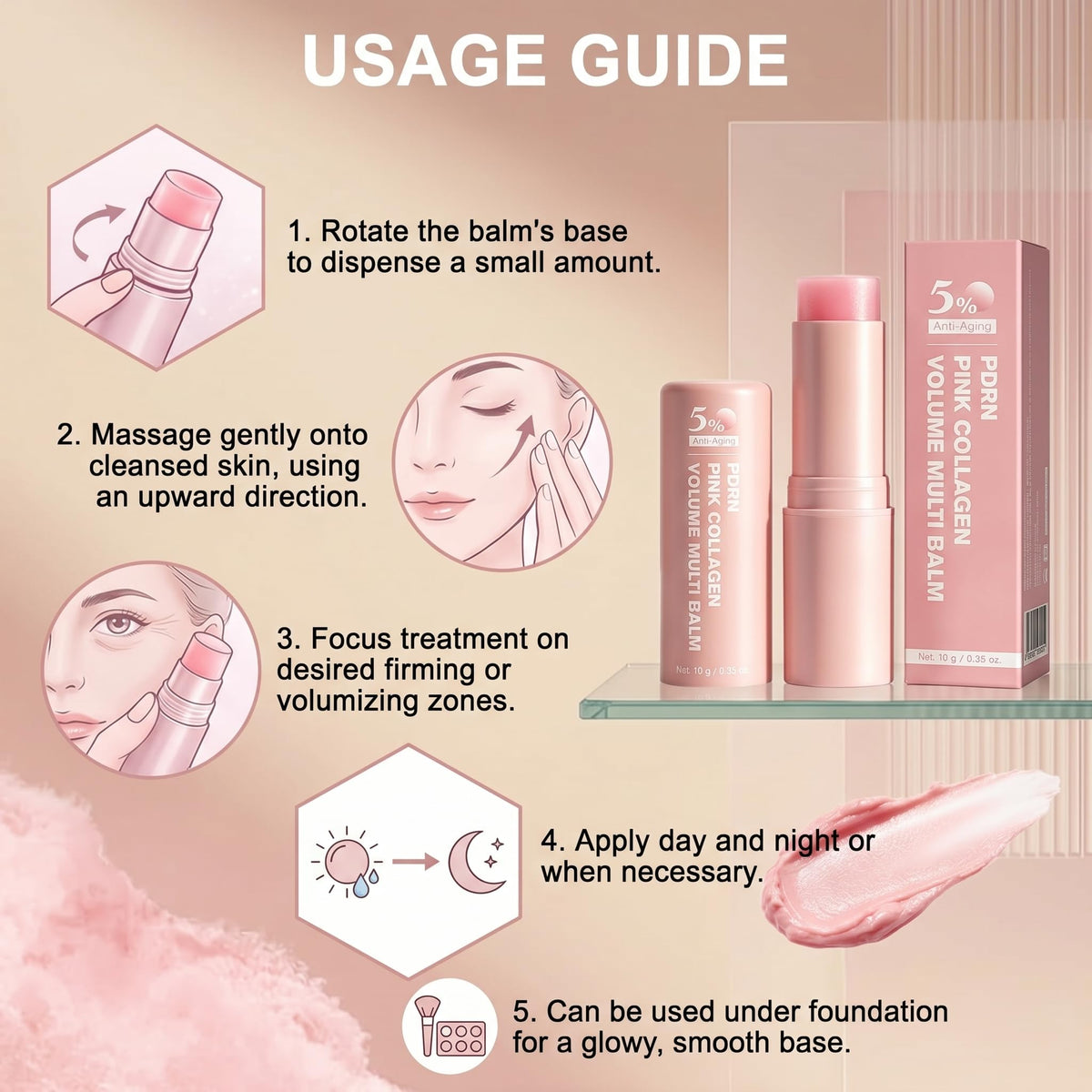 HLion ERA texture on skin showing dewy glass-skin finish and hydration benefit