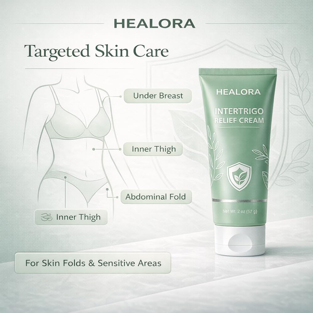 Hlonns Healora applied under breast illustrating reduced friction and comfortable fit
