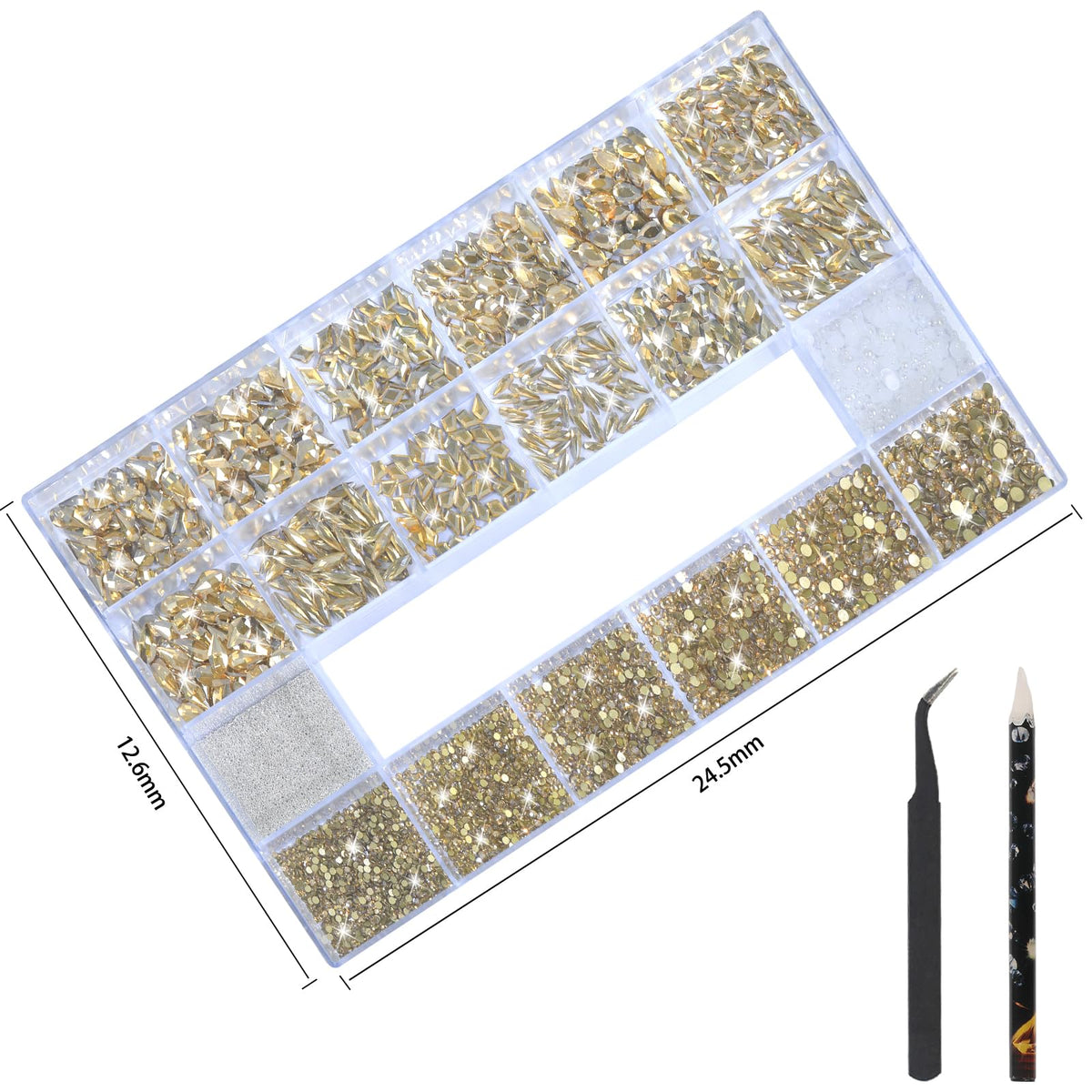 HNUIX rhinestones on nails in use demonstrating glam 3D manicure effect