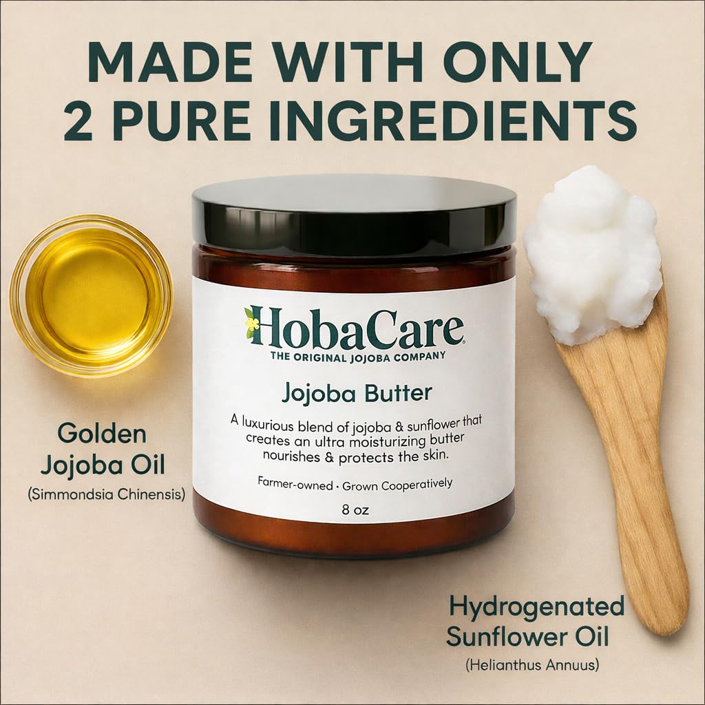 HobaCare butter texture close-up shows smooth creaminess for quick absorption