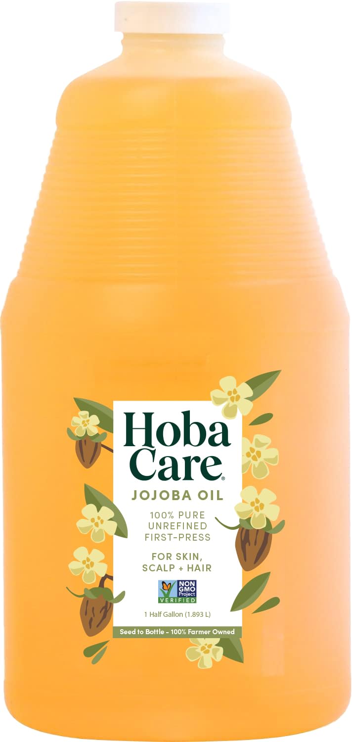 HobaCare front bottle view showing label and half-gallon size benefit