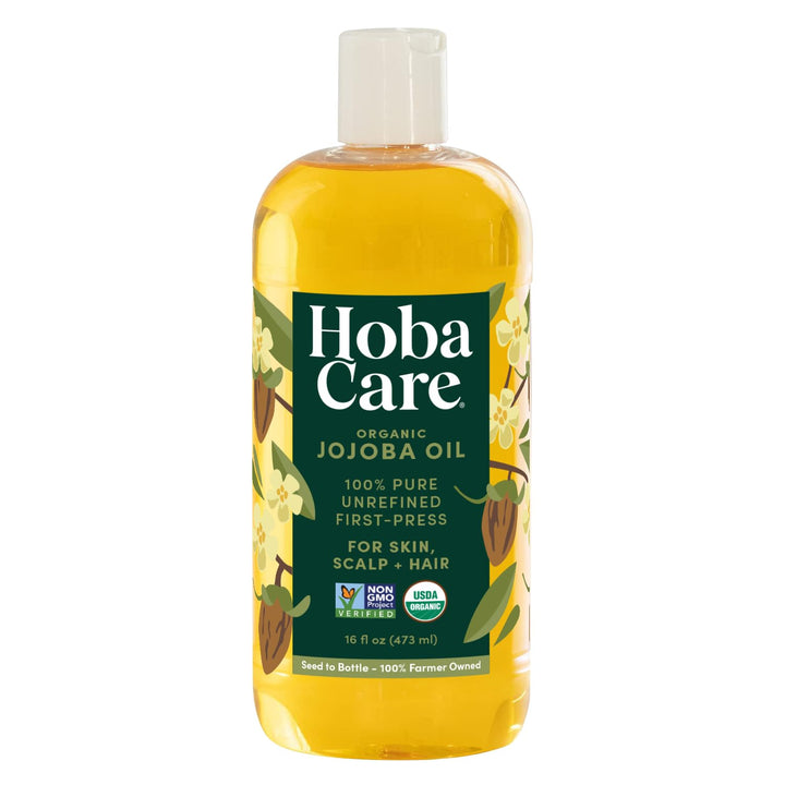 HobaCare front bottle view showing full 16 oz packaging and natural branding benefits