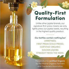 HobaCare single drop of jojoba oil on skin showing fast absorption benefit
