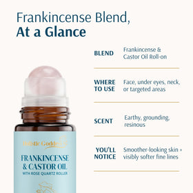 Holistic Goddess application under-eye demonstrating de-puffing massage benefit