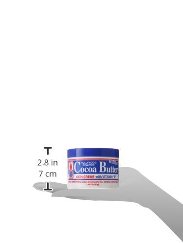 Hollywood Beauty tub next to a hand for size comparison, illustrating portable 7.5 oz capacity