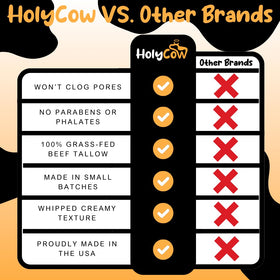 HolyCow application on hand illustrating moisturized skin benefit after use