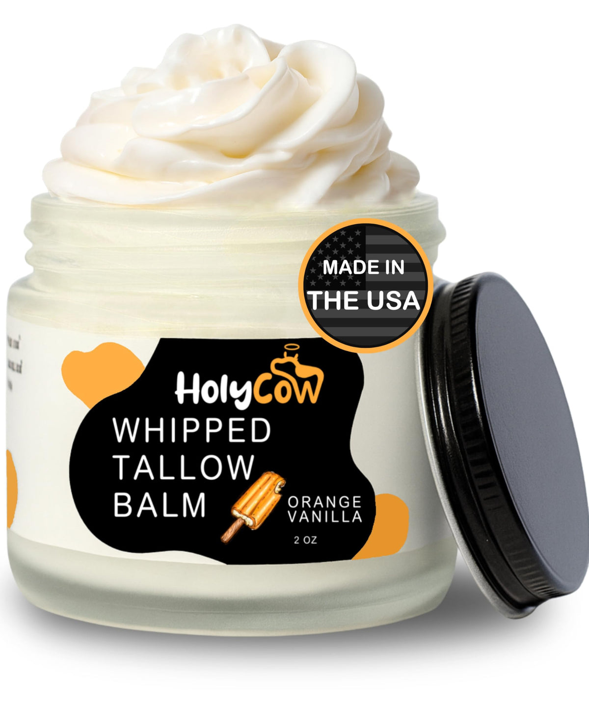 HolyCow front jar showing branding and packaging benefit: clear product identity