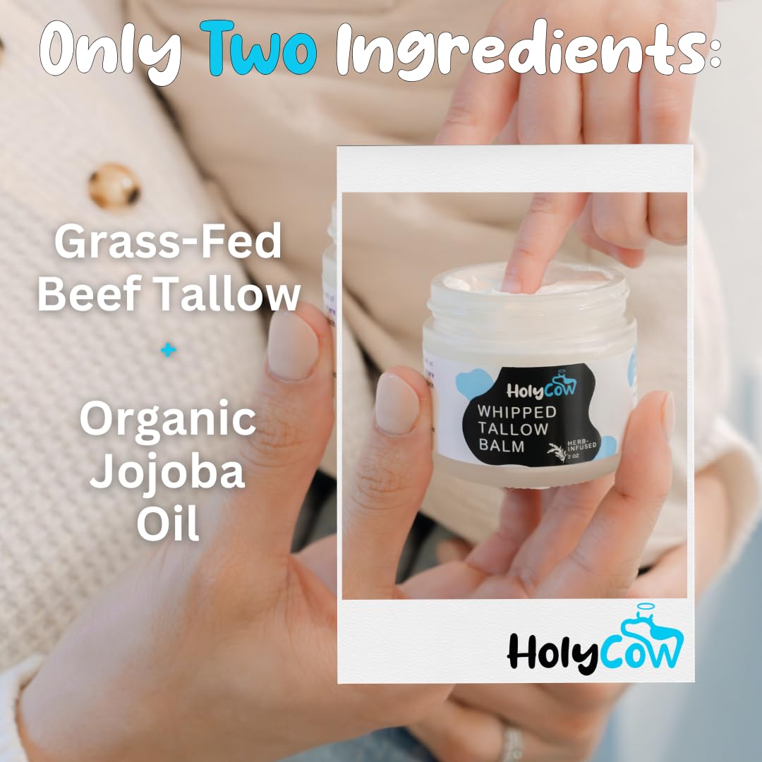 HolyCow jar open with spoon showing easy hygienic scooping benefit