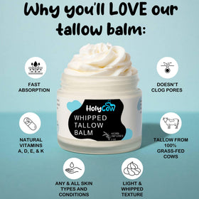 HolyCow open jar with spoon illustrating easy scoopability and purity
