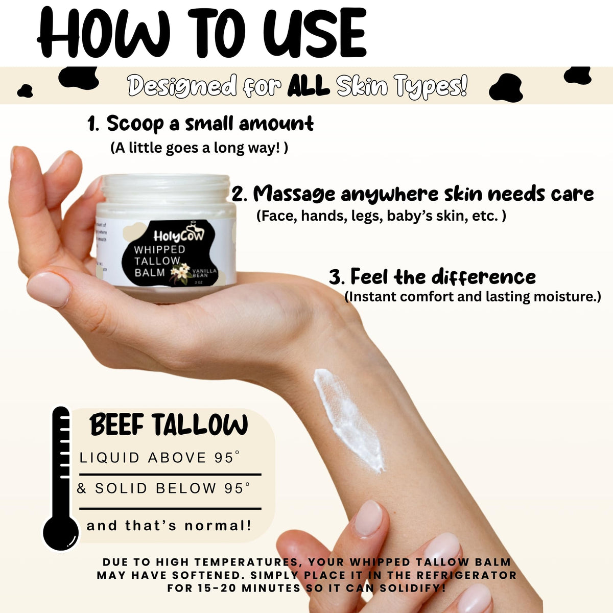 HolyCow jar size comparison with coin conveying compact portable moisturizer benefit