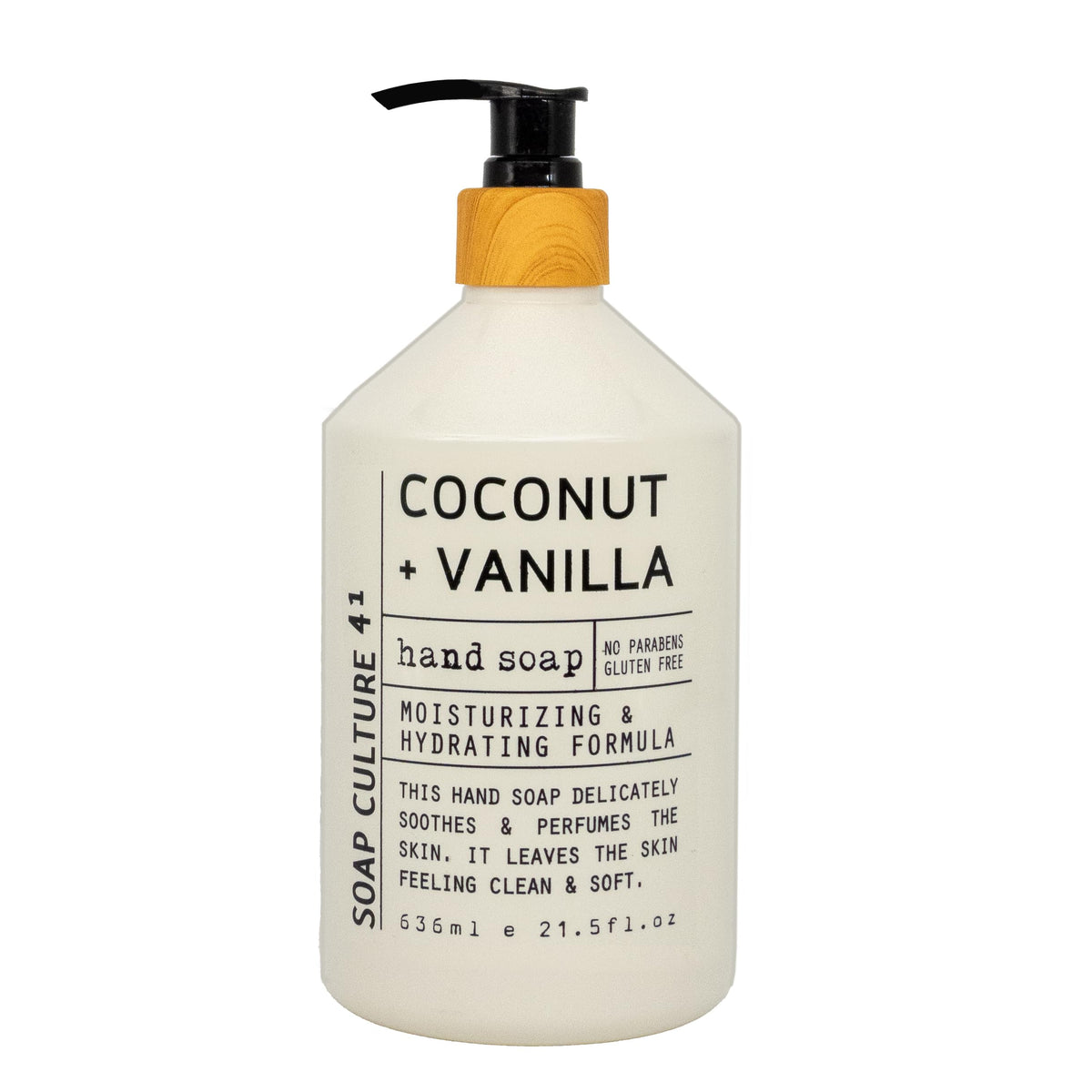 Home & Body Company label detail highlighting scent names and bottle design benefits