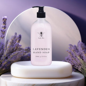 Home & Body Company Lady Bee foam texture on hand showing gentle lather and effective cleansing