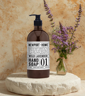Home & Body Company pump close-up highlighting easy dispensing and controlled portioning benefit
