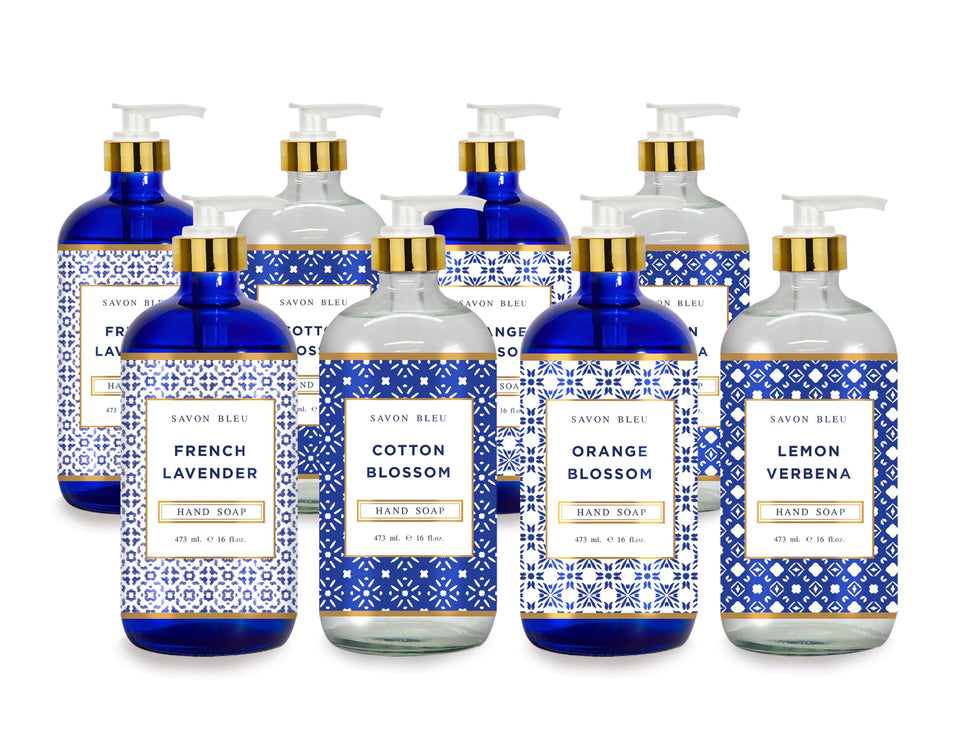 Home & Body Company front-packaging showing eight glass bottles and elegant presentation