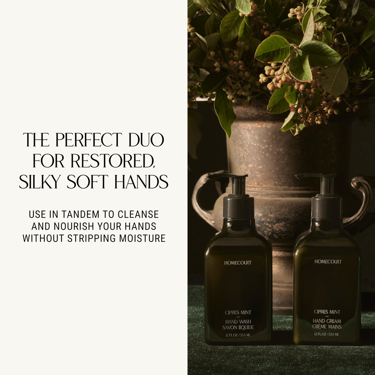 Homecourt styled mandarin and basil visuals conveying uplifting scent benefit