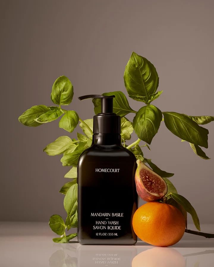 Homecourt front bottle showing Mandarin Basil label and volume benefit