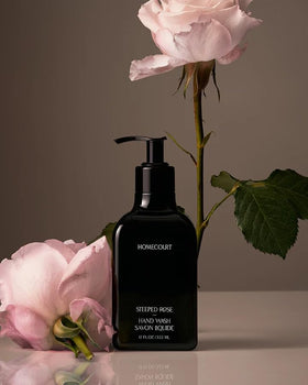 Homecourt front packaging showing bottle and label, promotes gentle cleansing