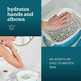 Homedics included 3 pounds wax and 20 liners displayed for immediate at-home treatments