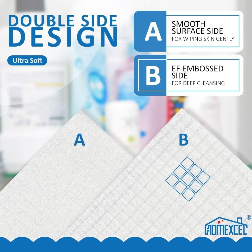HOMEXCEL box interior dispense showing neat stacking and easy single-sheet removal