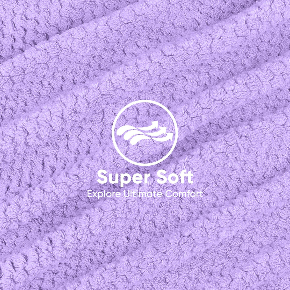 HOMEXCEL close-up microfiber texture highlighting softness benefit