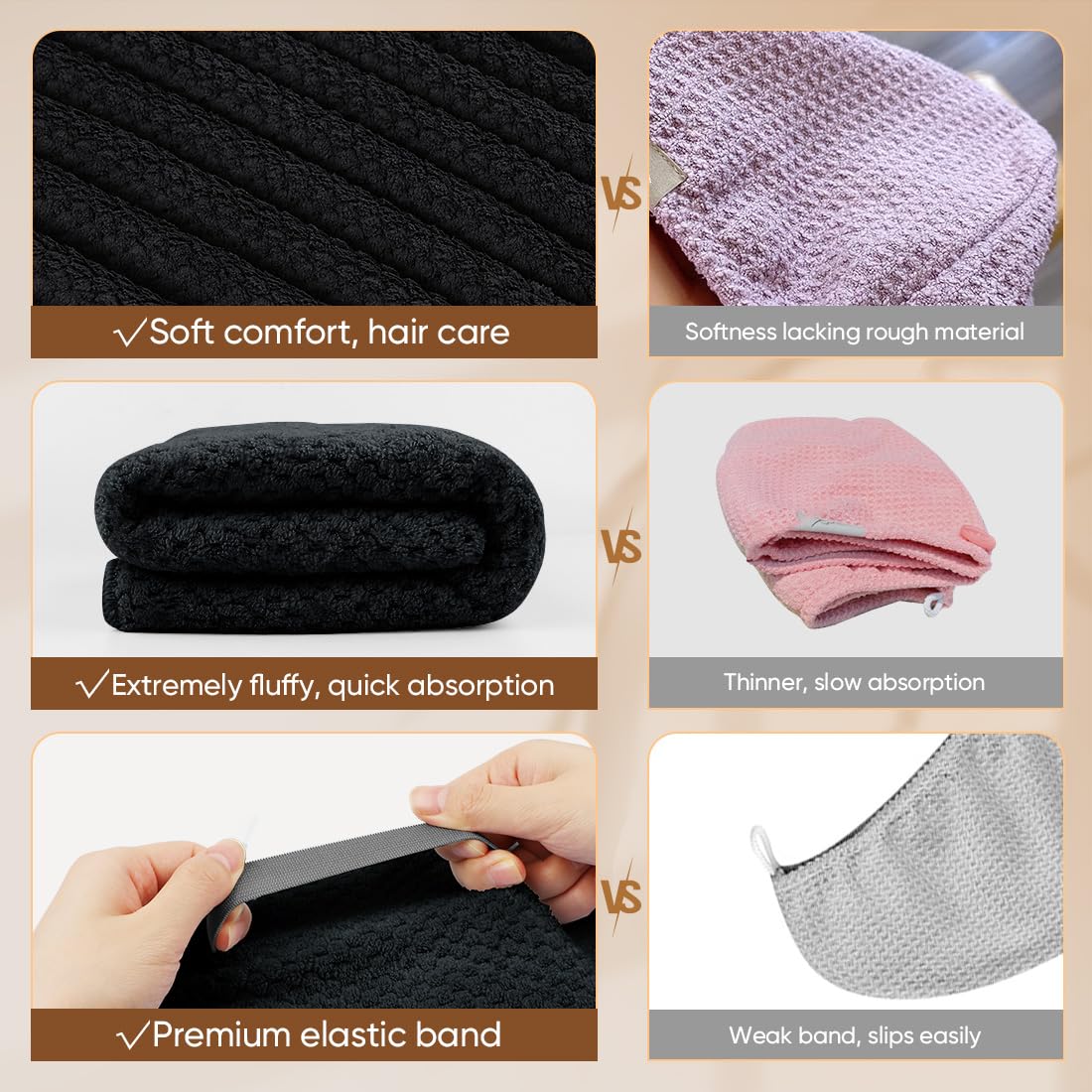 HOMEXCEL elastic strap and button detail ensuring a snug comfortable hold