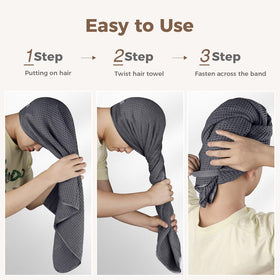 HOMEXCEL towels folded compactly showing travel-friendly and lightweight benefit
