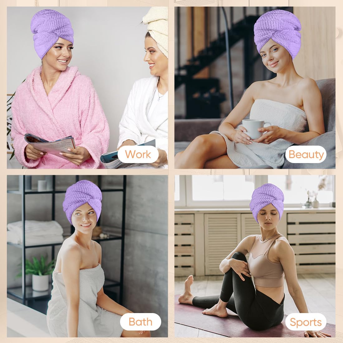 HOMEXCEL towel on bathroom vanity styled to show everyday use benefit