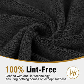 HOMEXCEL towel wrapped on model drying hair quickly and gently