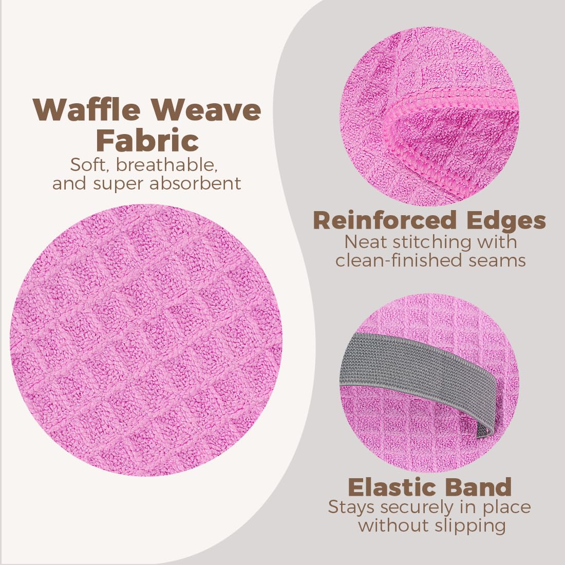 HOMEXCEL oversized towel flat lay showing full 40x26.5 inch coverage for long hair