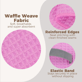 HOMEXCEL oversized towel flat lay showing full 40x26.5 inch coverage for long hair