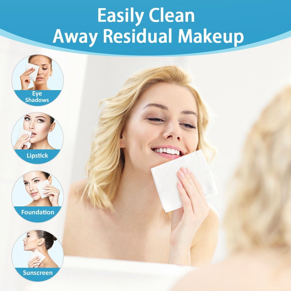 HOMEXCEL wipe in use removing makeup demonstrating effective, gentle cleansing