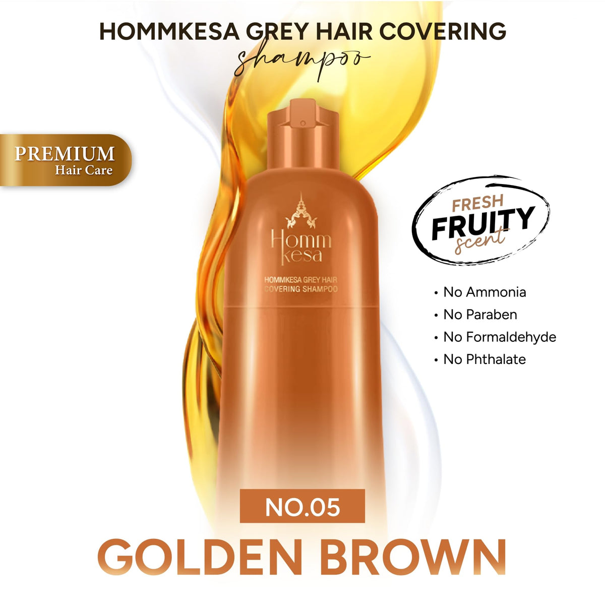 Hommkesa before and after gray coverage showing natural color blending