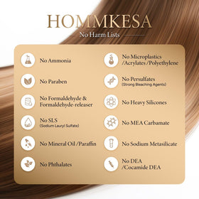 Hommkesa bottle held in hand to show 10.15 fl oz size and scale