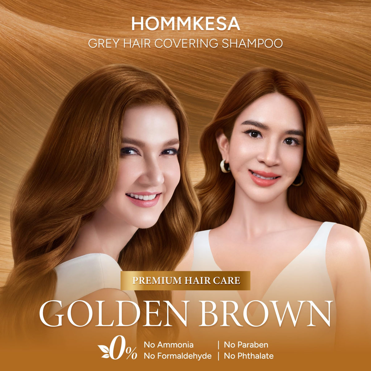 Hommkesa shampoo being applied in shower showing easy one-step use